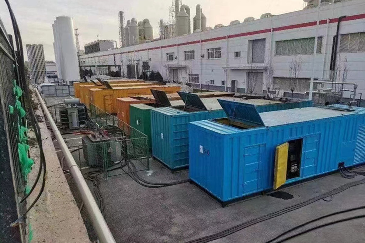 江苏发电机租赁施工现场